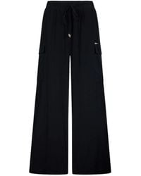 Liu Jo - Broeken ,Zwart ,Polyester Palazzo Cargo Wijde Broek - Lyst