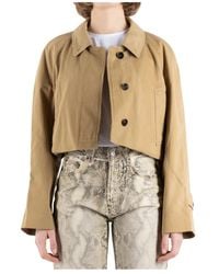 Acne Studios - Chaqueta De Algodón Ocre, Mujer, Talla - Lyst