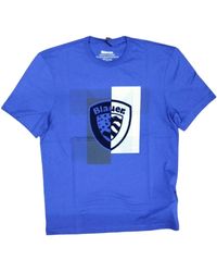 Blauer - Klassisches Baumwoll-T-Shirt für Männer - Lyst