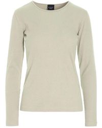 Bitte Kai Rand - Geribbelde Longsleeve Top Ivoor - Lyst