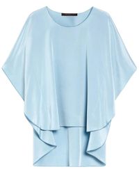 Max Mara - Seidenbluse Mit Asymmetrischem Saum - Lyst