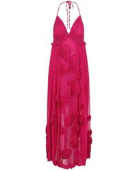 Dries Van Noten - Kleedjes ,Roze ,Drina Midi Jurk - Lyst