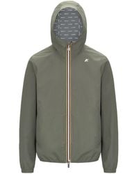 K-Way - Jassen ,Groen ,Polyester Jack Stretch Dot Jacket - Lyst