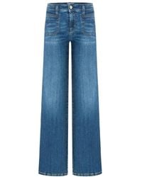 Cambio - Jeans ,Blauw ,Denim Wide Leg Denim Tess - Lyst