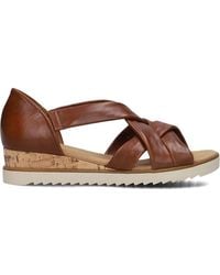 Gabor - Schoenen ,Bruin ,Leer Cognac Sandalen Met Hak - Lyst