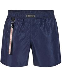 Iceberg - Badmode ,Blauw ,Polyester Klassieke Boxer Zwemshorts - Lyst