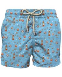 MC2 Saint Barth - Badmode ,Blauw Strandkleding Special Edition Aperol - Lyst