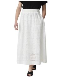 Alpha Studio - Rokken ,Wit ,Jersey Rok - Lyst