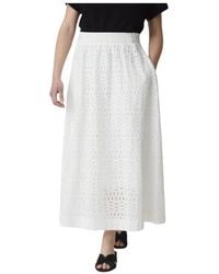 Alpha Studio - Rokken ,Wit ,Jersey Rok - Lyst