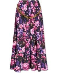 Balenciaga - Floral Pleated Maxi Skirt - Lyst