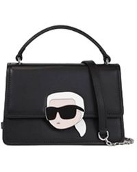 Karl Lagerfeld - Schwarze lederhandtasche - Lyst