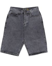Iuter - Baggy Denim Shorts Grau Gebleicht - Lyst