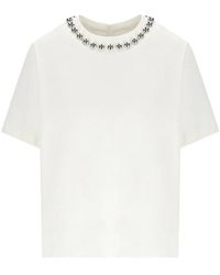 Essentiel Antwerp - Ivoor Intenso Zilveren Bol T-Shirt - Lyst