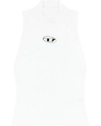 DIESEL - Truien & Vesten ,Wit ,Polyester M Onervax Top - Lyst