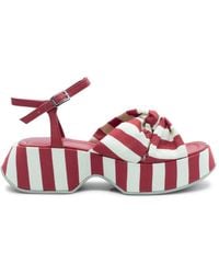 Vic Matié - Rot/Weißer Mini-Marine-Yoko Sandale - Lyst