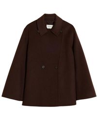 Holzweiler - Jassen ,Bruin ,Wol Donkerbruine Wol Peacoat - Lyst