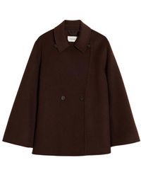 Holzweiler - Jassen ,Bruin ,Wol Donkerbruine Wol Peacoat - Lyst