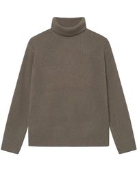 Les Deux - Eddie Wool Rib Rollneck Knit - Lyst