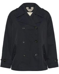 Part Two - Jassen ,Blauw ,Leer Double-Breasted Coats - Lyst
