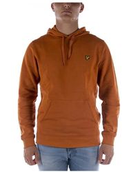 Lyle & Scott - Felpa lyle scott pullover hoodie arancione - Lyst
