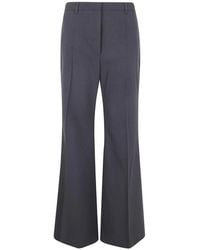 Filippa K - Broeken ,Zwart ,Leer Wide-Leg Tailored Broeken - Lyst