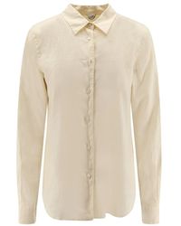 Aspesi - Overhemden ,Wit ,Linnen Classic Linen Shirt - Lyst