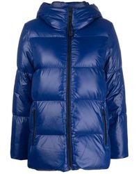Tommy Hilfiger - Jassen ,Blauw ,Nylon Puffer Down Jacket Logo Maxi - Lyst