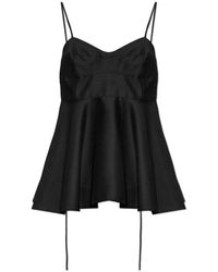 Rohe - Tops ,Zwart ,Wol Top Met Spaghettibandjes - Lyst