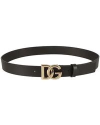 Dolce & Gabbana - Luxuriöse leder-logo-gürtel - Lyst