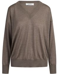 Jucca - V-Hals Gebreid - Lyst