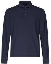 Fedeli - Blaue baumwoll-t-shirts und polos - Lyst