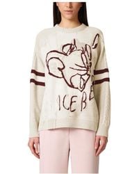 Iceberg - Truien & Vesten ,Veelkleurig ,Wol Rondgebreide Trui A01474940002 - Lyst