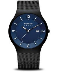 Bering - Accessoires ,Zwart Zonnehorloge 40 Mm Saffierglas 5 Atm Zonne-Armband Milanese 14440-227 - Lyst