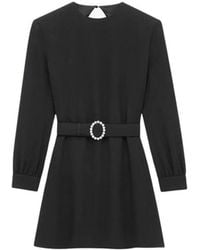 Saint Laurent - Kleedjes ,Zwart ,Backless Mini Dress - Lyst