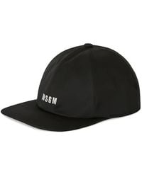 MSGM - Accessoires ,Zwart ,Polyester Cap - Lyst