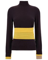 Fendi - Gerippter Wollrollkragenpullover - Lyst