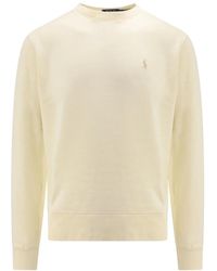 Ralph Lauren - Weiße sweatshirt mit logo-stickerei - Lyst