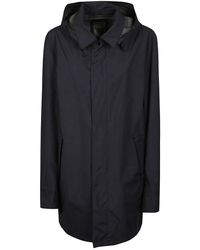Herno - Jassen ,Blauw ,Polyester Laminar Regenjas - Lyst