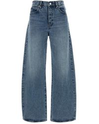 FRAME - Jeans ,Blauw ,Katoen The Bow Wide-Leg Jeans - Lyst