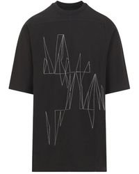 Moncler - Tops ,Zwart ,Katoen Jumbo Ss T-Shirt - Lyst