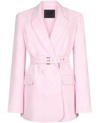 Liu Jo - Double-Breasted Stretch Blazer Met Riem - Lyst
