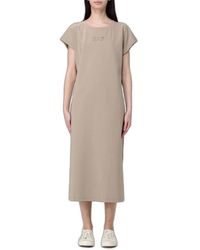 EA7 - Logo Series Stretch Jersey Jurk - Lyst