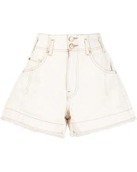 Ulla Johnson - Witte Katoenen Casual Shorts - Lyst
