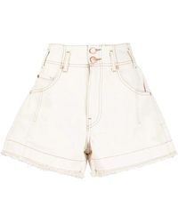 Ulla Johnson - Witte Katoenen Casual Shorts - Lyst
