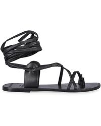 Manebí - Schoenen ,Zwart ,Leer St Tropez Leren Sandalen - Lyst