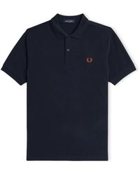 Fred Perry - Tops ,Blauw ,Katoen Katoenen Polo Shirt Regular Fit - Lyst