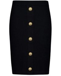 Balmain - Midi Skirts - Lyst