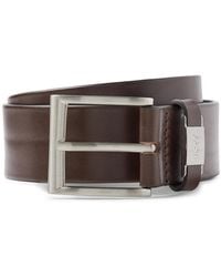 BOSS - Accessoires ,Bruin ,Leer Leren Riem - Lyst