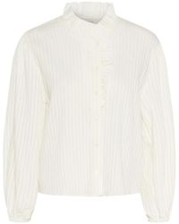 Kaffe - Overhemden ,Wit ,Kasuma Frill Shirt - Lyst