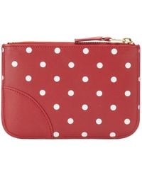 Comme des Garçons - Accessoires ,Rood ,Leer Polka Dot Portemonnee - Lyst